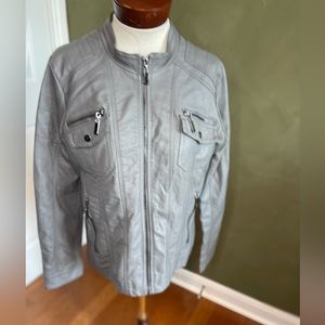 Apt 9 lined faux leather Moto style jacket size L